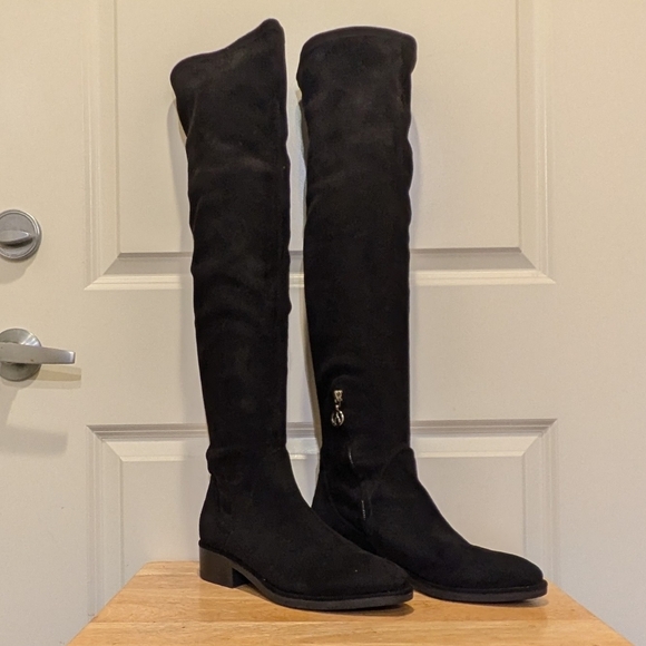 Wishbone Collection Shoes - EUC The Wishbone Collection 9M Over the Knee Ankle Zip 1.25" Heel Boots